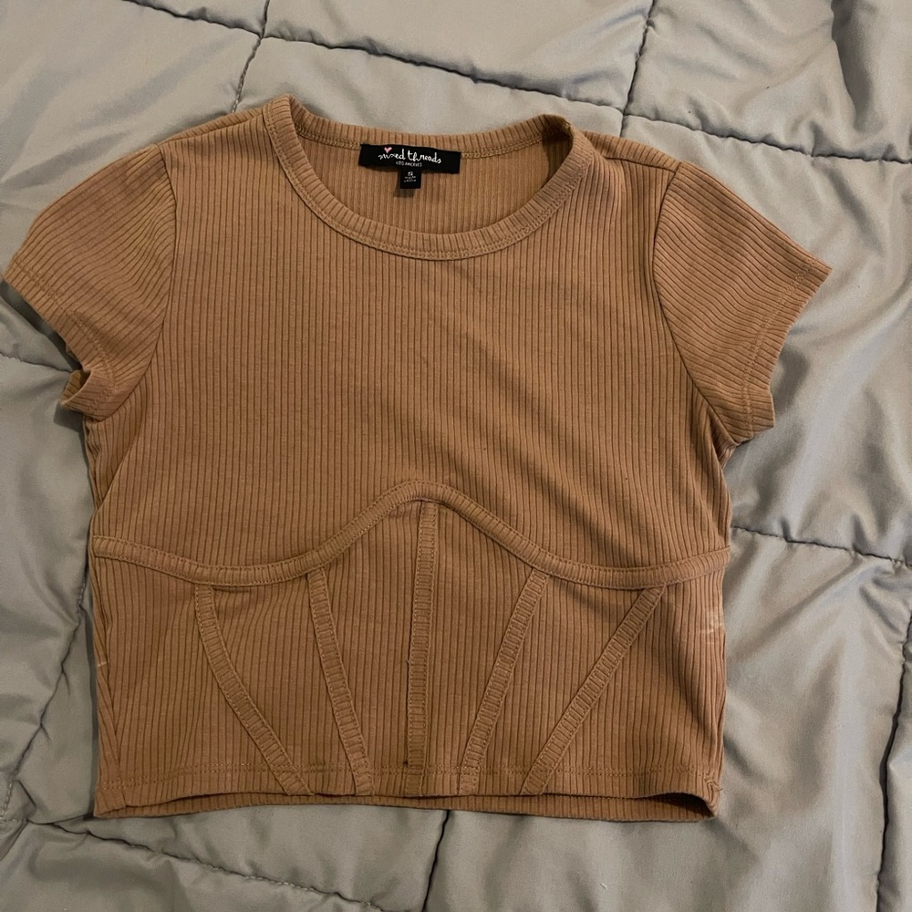 Trendy Brown Crop Top
